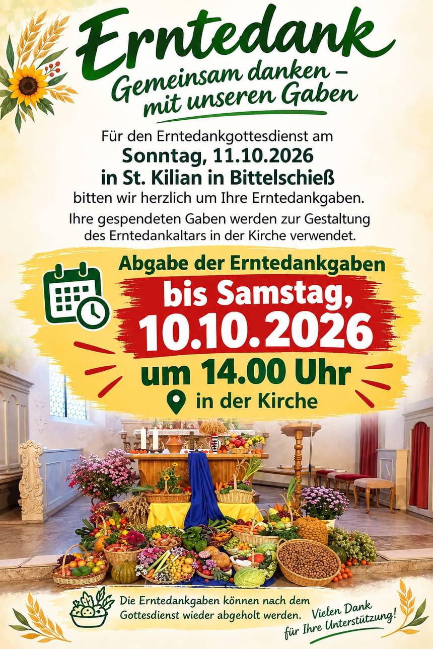 Erntedank Bittelschieß